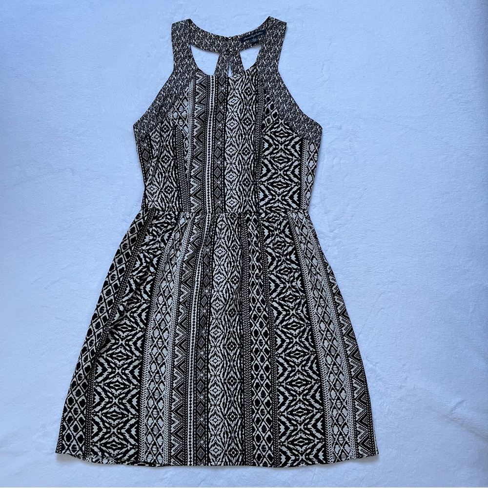 American Eagle black and white high-neck dress